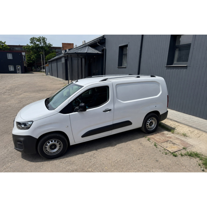 Рейлінги хром (турецький дизайн) Long, Пластикові ніжки для Citroen Berlingo/Multispace 2018- рр