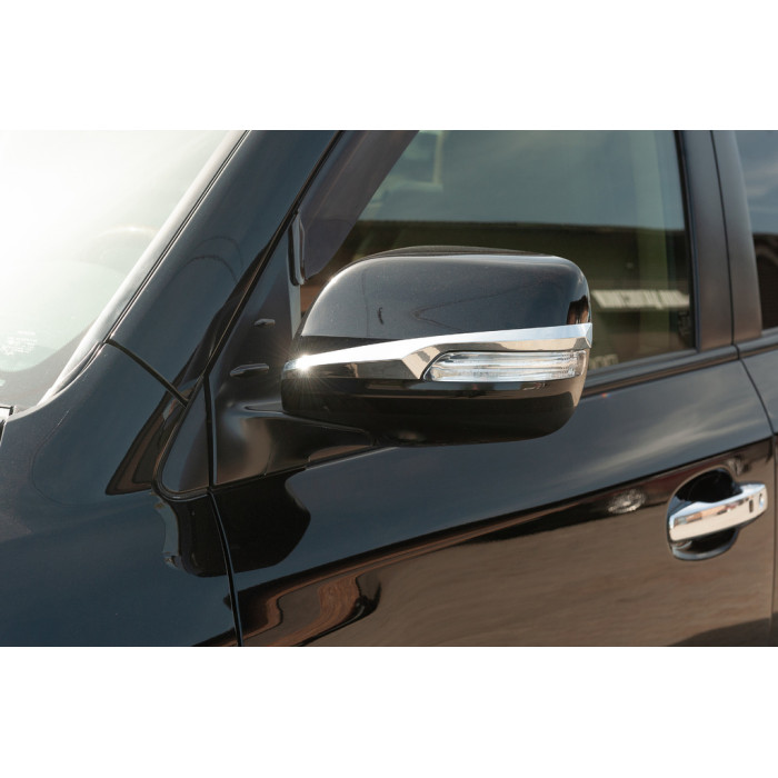 Смужки на дзеркала 2012-2021 (2 шт, хром) для Toyota Land Cruiser 200 рр