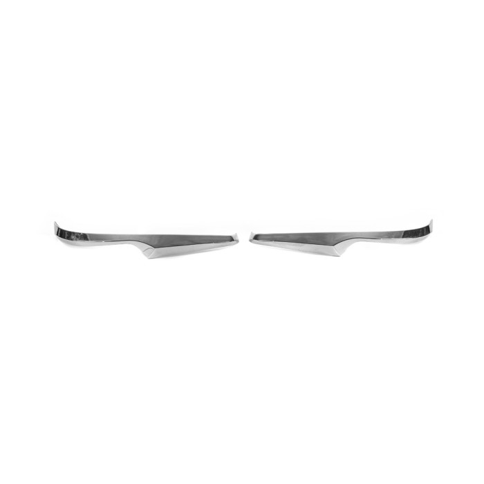 Смужки на дзеркала (2 шт, хром) для Toyota Land Cruiser Prado 150 2009-2023 рр