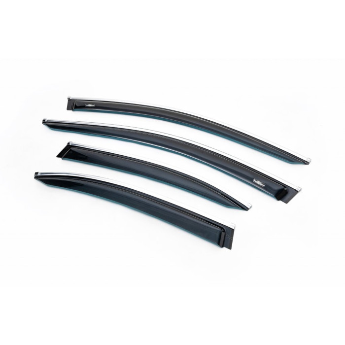 Вітровики з хром молдингом SD (4 шт, HIC) для Mercedes C-сlass W205 2014-2021 рр