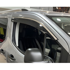 Вітровики з хромованим молдингом (2 шт, Niken) для Citroen Berlingo/Multispace 2018- рр