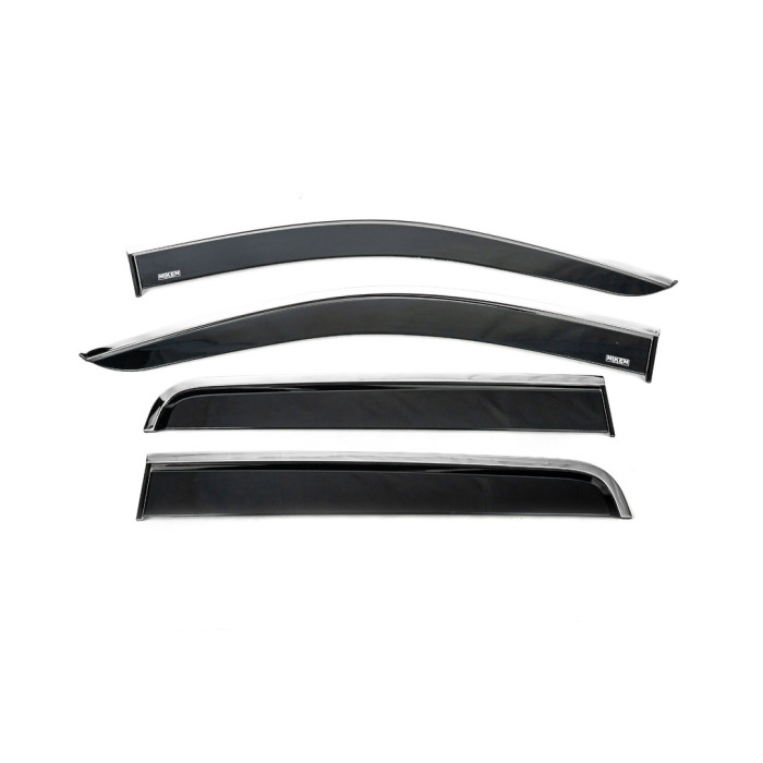 Вітровики з хромованим молдингом (4 шт., Niken) для Mercedes X class 2017-2020 рр