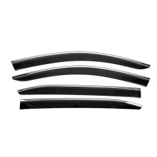 Вітровики з хромованим молдингом (4 шт., Sunplex Chrome) для Citroen C5 Aircross 2017-2025 рр