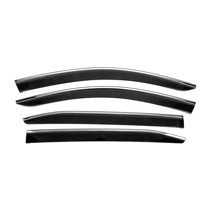 Вітровики з хромованим молдингом (4 шт., Sunplex Chrome) для Citroen C5 Aircross 2017-2025 рр