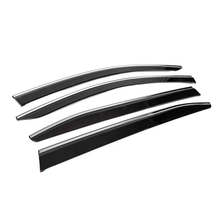 Вітровики з хромованим молдингом (4 шт., Sunplex Chrome) для Citroen C5 Aircross 2017-2025 рр