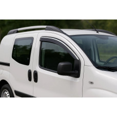 Вітровики з хромованим молдингом Niken Luxury (2021-2026, 2 шт) для Fiat Fiorino/Qubo рр