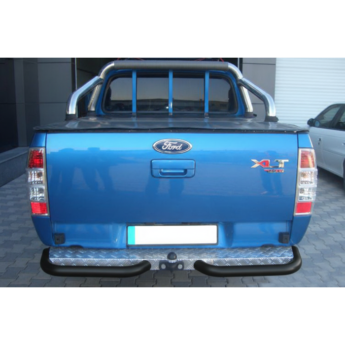 Задні кути AK003 Black (2 шт., нерж.) для Ford Ranger 2007-2011 рр.