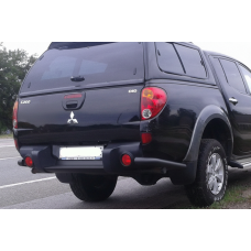Задні кути AK003 Black (2 шт., нерж) для Mitsubishi L200 2006-2015 рр