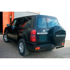 Задні кути AK003 Black (2 шт, нерж.) для Nissan Patrol Y61 1997-2011 рр