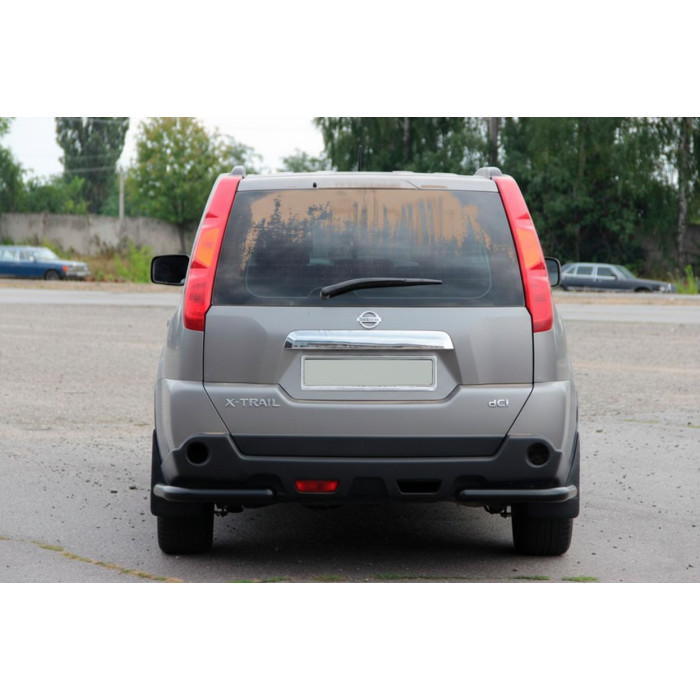 Задні кути AK003 Black (2 шт., нерж.) для Nissan X-trail T31 2007-2014 рр.