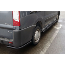 Задні кути AK-003 Black (2 шт., нерж.) для Peugeot Expert 2007-2016 рр