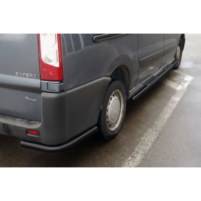 Задні кути Black (2 шт., нерж.) для Citroen Jumpy 2007-2017 рр.