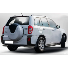 Задні куточки AK003 Black (2 шт., нерж) для Chery Tiggo 3 2005- рр
