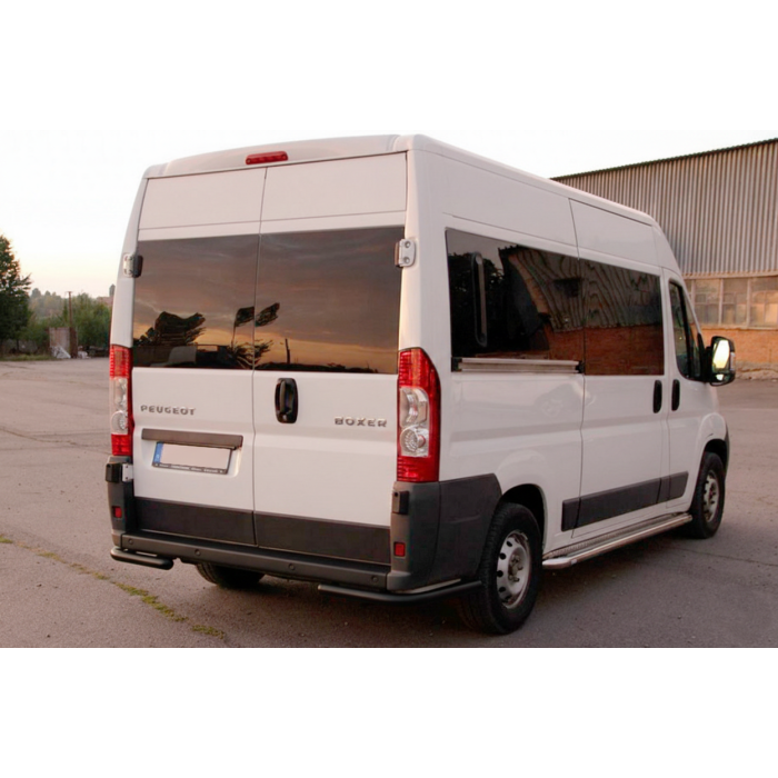 Задні куточки AK003 Black (2 шт., нерж) для Citroen Jumper 2007-2025 рр.