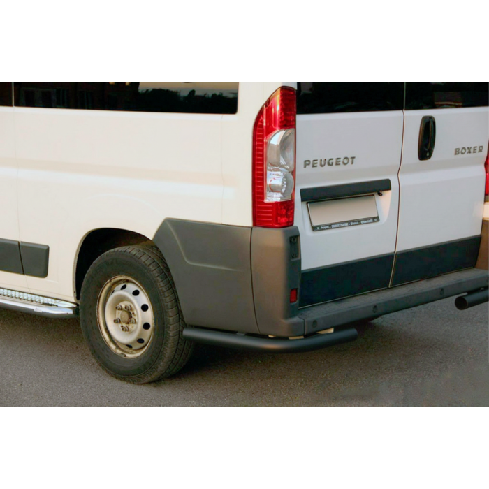 Задні куточки AK003 Black (2 шт., нерж) для Fiat Ducato 2006-2025 рр.