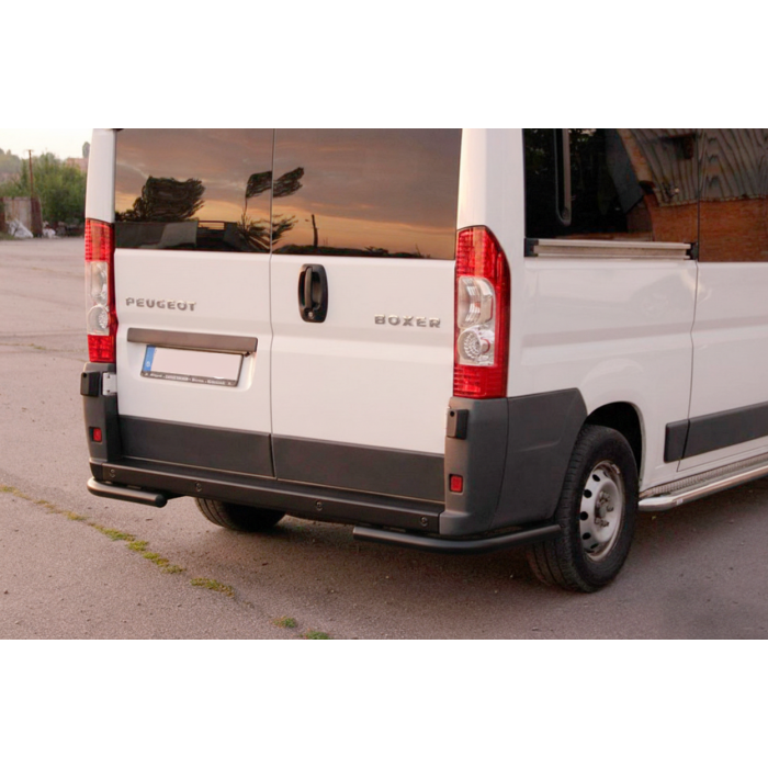 Задні куточки AK003 Black (2 шт., нерж) для Fiat Ducato 2006-2025 рр.