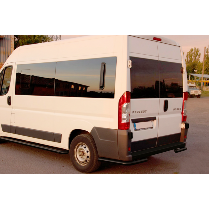 Задні куточки AK003 Black (2 шт., нерж) для Fiat Ducato 2006-2025 рр.