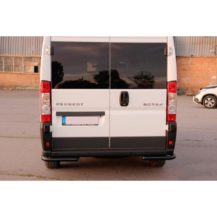Задні куточки AK003 Black (2 шт., нерж) для Fiat Ducato 2006-2025 рр.