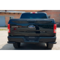 Задні куточки AK003 Black (2 шт., нерж) для Ford F-150 2014-2021 рр