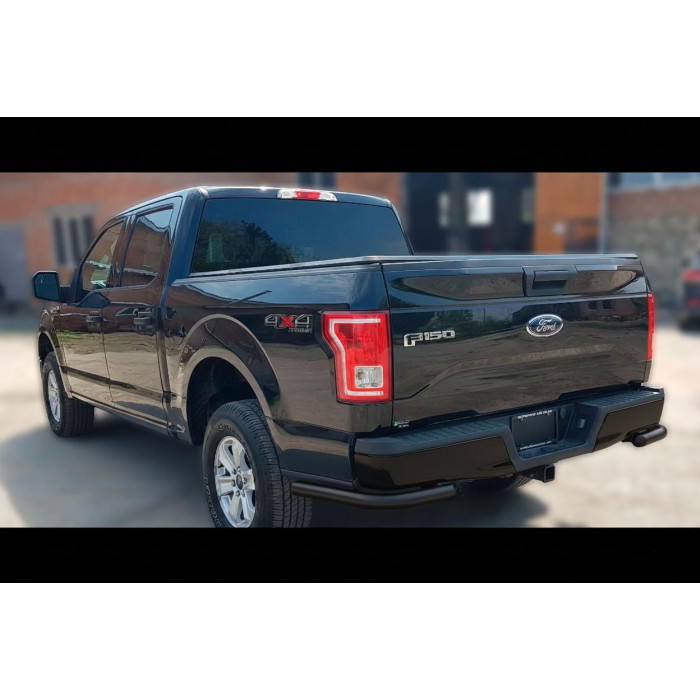 Задні куточки AK003 Black (2 шт., нерж) для Ford F-150 2014-2021 рр.
