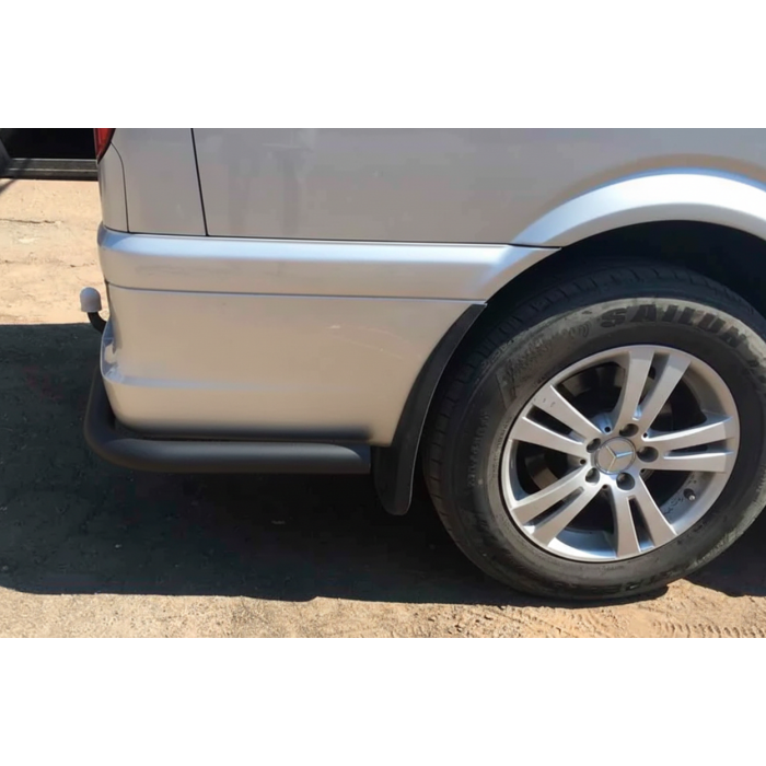 Задні куточки AK003 Black (2 шт, нерж) для Mercedes Viano 2004-2014 рр.