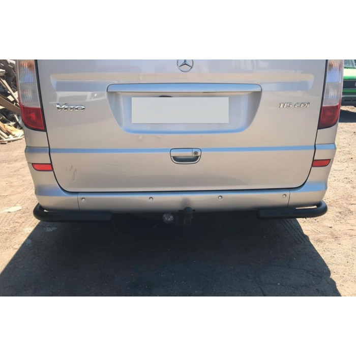 Задні куточки AK003 Black (2 шт, нерж) для Mercedes Viano 2004-2014 рр.