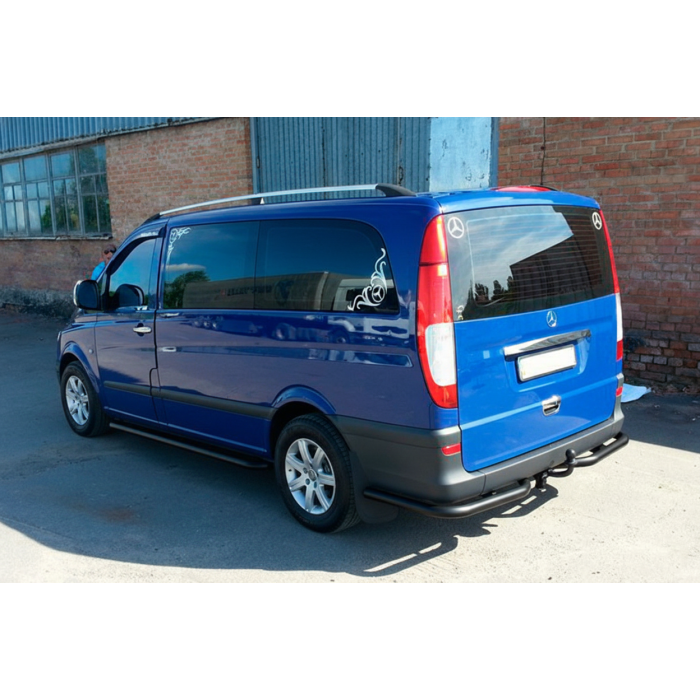 Задні куточки AK003 Black (2 шт, нерж) для Mercedes Viano 2004-2014 рр.