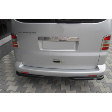 Задні куточки AK003 Black (2 шт, нерж) для Volkswagen T5 Transporter 2003-2010 рр