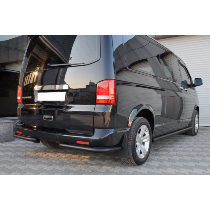 Задні куточки AK003 Black (2 шт, нерж) для Volkswagen T5 Transporter 2003-2010 рр.