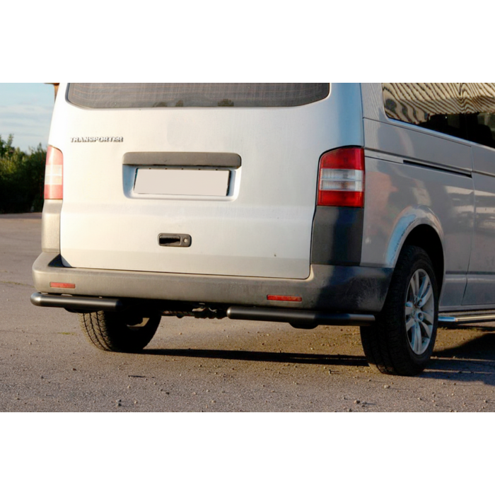 Задні куточки AK003 Black (2 шт, нерж) для Volkswagen T5 Transporter 2003-2010 рр.