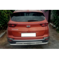 Задній захист AK002-2 (нерж) для Kia Sportage 2015-2021 рр
