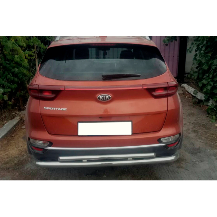 Задній захист AK002-2 (нерж) для Kia Sportage 2015-2021 рр.
