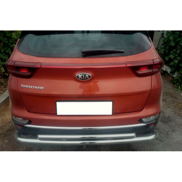 Задній захист AK002-2 (нерж) для Kia Sportage 2015-2021 рр.
