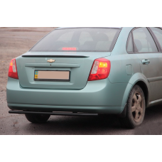 Задній захист AK002 Black (42мм, нерж.) для Chevrolet Lacetti 2003-2024 рр
