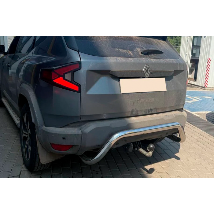 Задній захист AK007 (нерж.) для Dacia Duster 2024- рр.