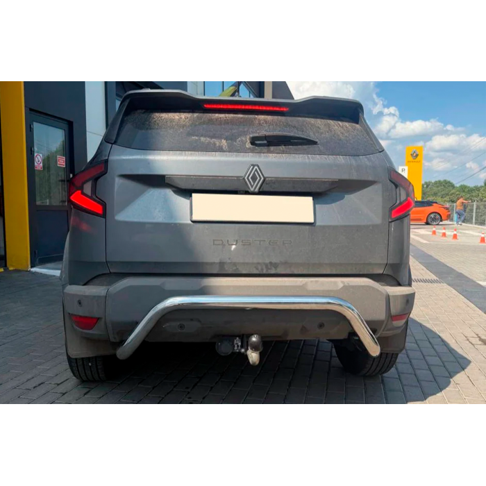 Задній захист AK007 (нерж.) для Dacia Duster 2024- рр.