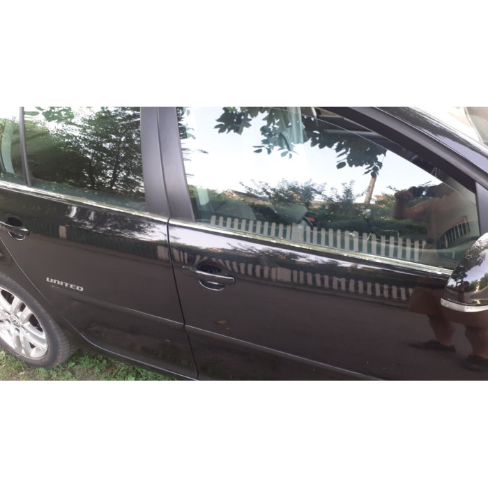 Зовнішня окантовка скла (4 шт, нерж) Carmos - Турецька сталь для Volkswagen Golf 5 2003-2009 рр