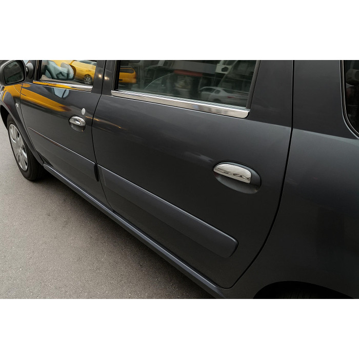 Зовнішня окантовка стекол (4 шт, нерж.) Carmos - Турецька нержавейка для Dacia Logan MCV 2004-2014 рр