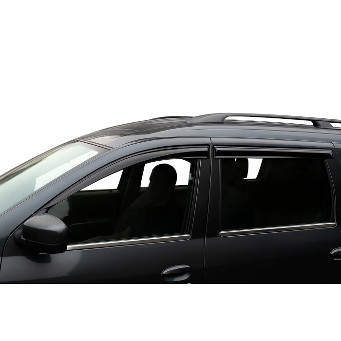 Зовнішня окантовка стекол (4 шт, нерж.) Carmos - Турецька сталь для Renault Logan MCV 2005-2013 рр